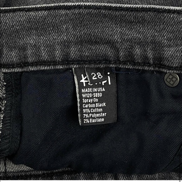 KSUBI Spray On Distressed Skinny Jean Carbon Black - Picture 6 of 6